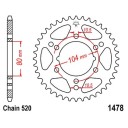 Transmission - Couronne - JTR-1478 - 520 - 43 dents - ZX-6R - ZX6rr - ZX6r 636 - ZX10R