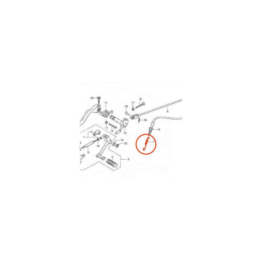 Frein - Contacteur de frein Arriere - Ressort de Feux stop 