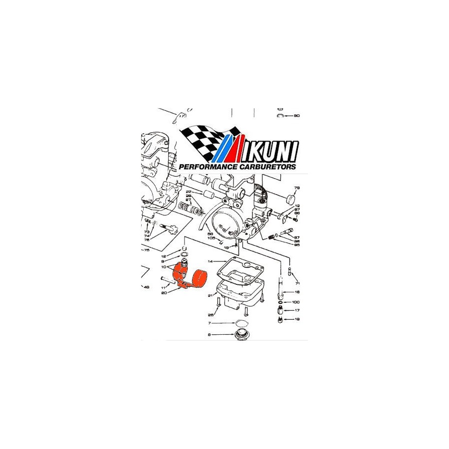 Service Moto Pieces|Carburateur - Té - Raccord de liaison lateral - 1077-804-70|Pointeau - siege|16,90 €