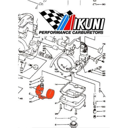Mikuni - Flotteur - VM26/260 - pour carburateur VM29 - VM33
