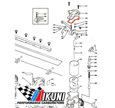 Mikuni - Joint de Couvercle - VM33/32 - Carburateur  VM33