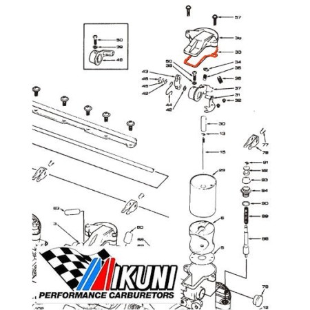 Mikuni - Joint de Couvercle - VM33/32 - Carburateur  VM33