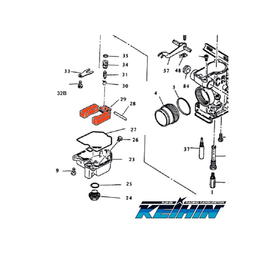 Service Moto Pieces|Gicleur - AIR - N 424-14-240 - ø 2.40 mm|Keihin - 2 - CR26-CR33|3,51 €