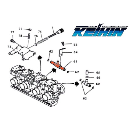 Service Moto Pieces|Carburateur - Té - Raccord de liaison Central - 1077-803-70|Pointeau - siege|16,90 €