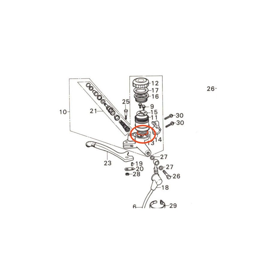 Frein - Maitre cylindre - Avant - Joint de bocal -