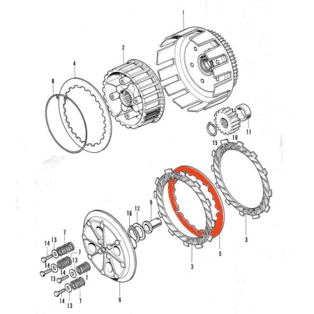 Embrayage - Disque Lisse - (x1) - CB500K Four