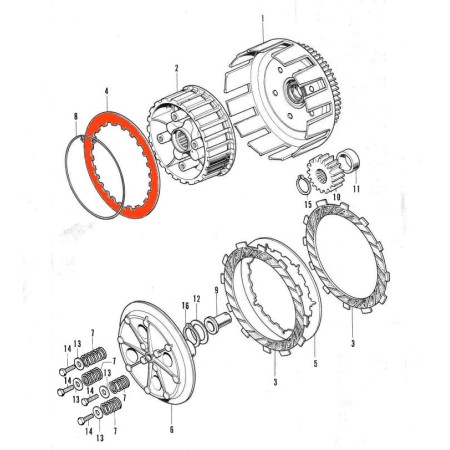 Embrayage - Disque Lisse - (x1) - CB500K Four