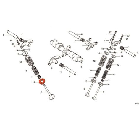 Service Moto Pieces|Moteur - Couvercle culasse - Rondelle de caoutchouc de montage (x4)|Couvercle culasse - cache culbuteur|13,50 €