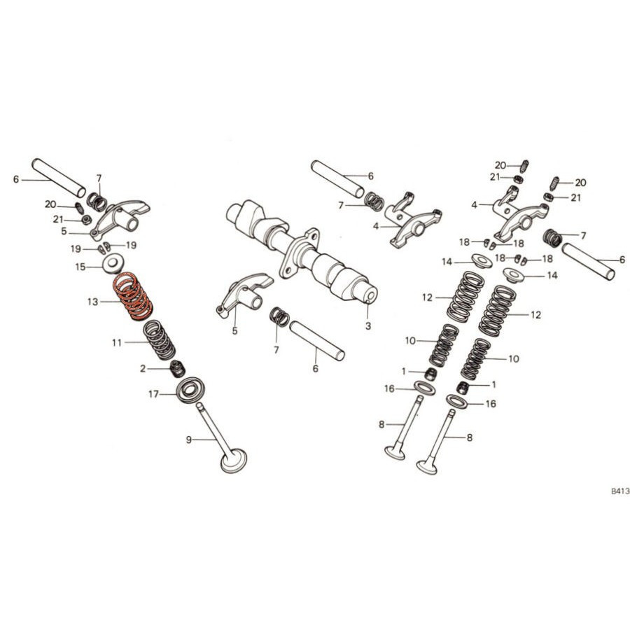 Service Moto Pieces|Moteur - Guide de soupape - Echappement - CB125T|1974 - XL250|19,90 €