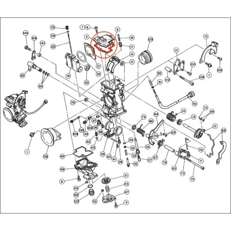 Service Moto Pieces|Carburateur - Joint de couvercle - 1031-805-2000 - Keihin - FCR|Joint de cuve|10,90 €