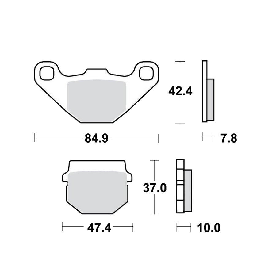 Service Moto Pieces|Frein - Jeu de Plaquettes - EBC - FA158-HH - Metal fritté|Plaquette|44,40 €