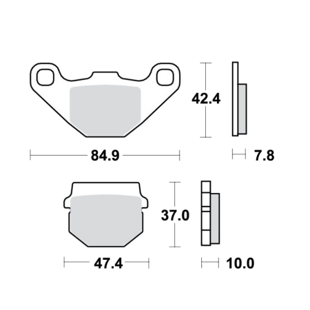 Service Moto Pieces|Frein - plaquette - Organic - FA083|Plaquette|13,90 €