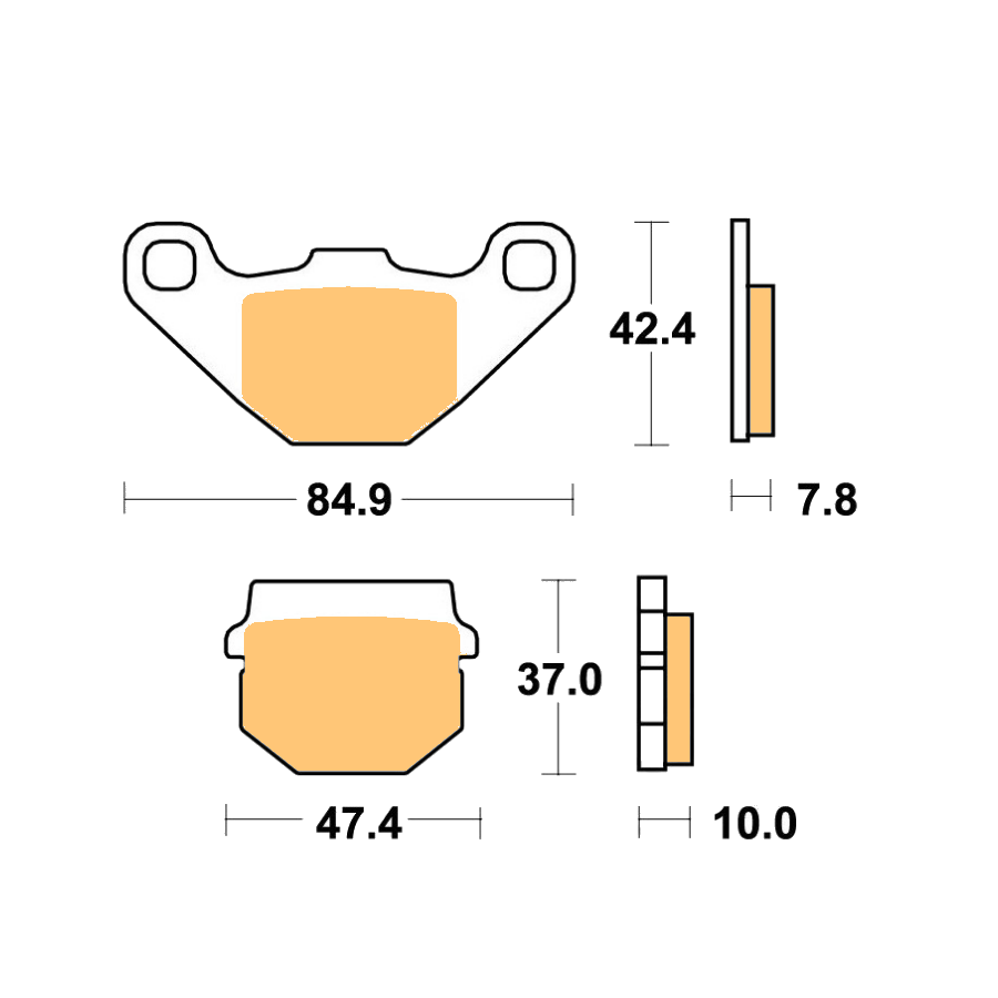 Service Moto Pieces|Frein - Jeu de Plaquettes - TRW - MCB-063|Plaquette|24,90 €