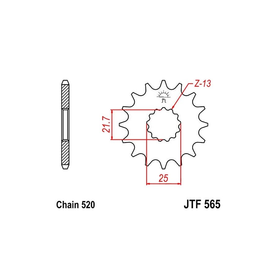 Service Moto Pieces|Transmission - Pignon - JTF 308 - 530-15 Dents - NX650|Chaine 520|17,90 €