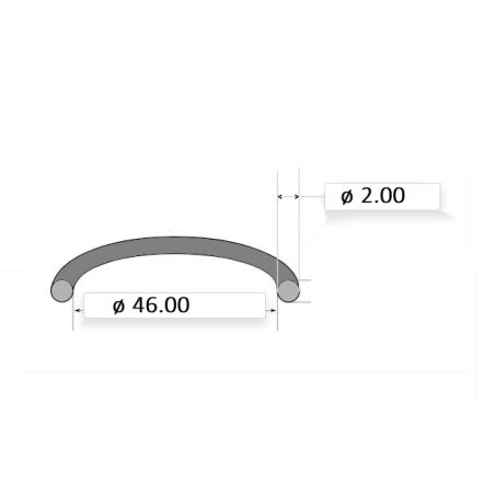 Service Moto Pieces|Circuit d'eau - Joint de coude - pompe  - 46.00 x2.00 mm - (x1)|Joint - Carter|3,90 €