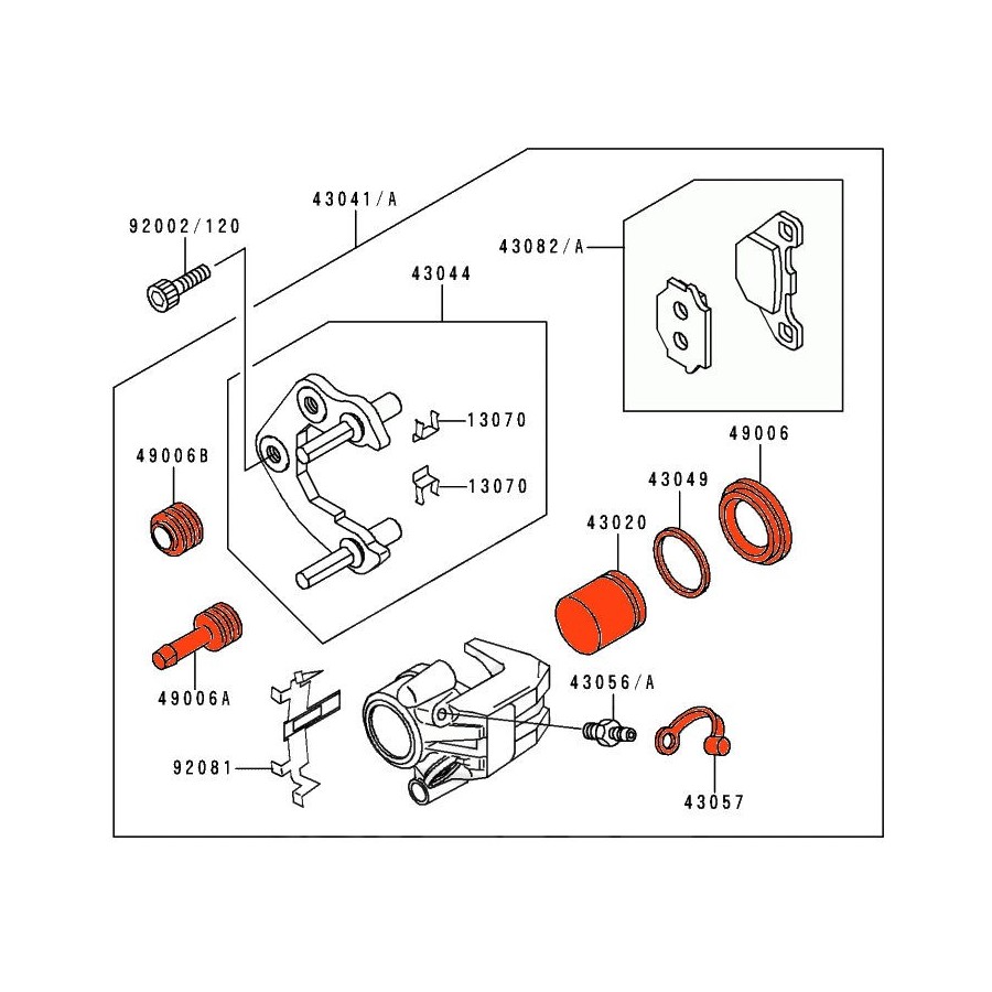 Frein - Etrier - Piston - Avant - 43020-1091 