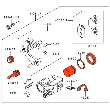 Frein - Etrier - Piston - Avant - 43020-1091 