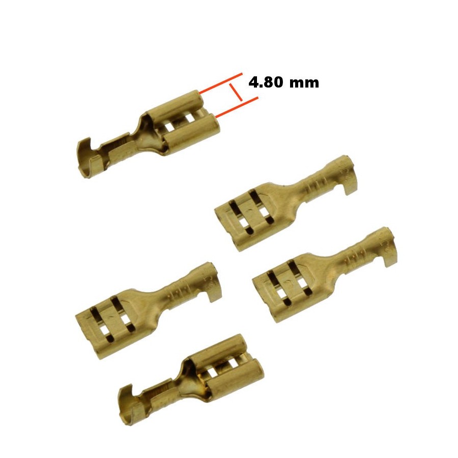 Service Moto Pieces|Cosse Femelle a sertir - (x5) - plate 4.8 mm|Connecteur - Cosses|4,90 €