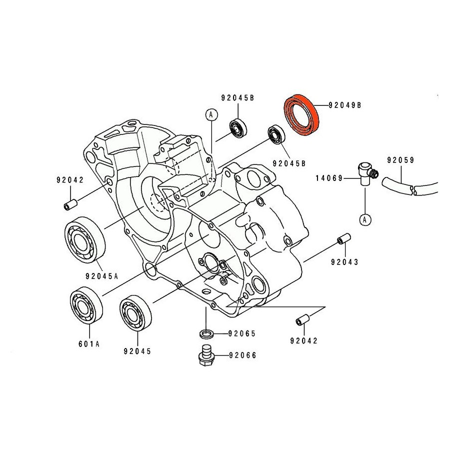 Service Moto Pieces|Moteur - Kit Bielle - KDX125|Pipe Admission|145,21 €