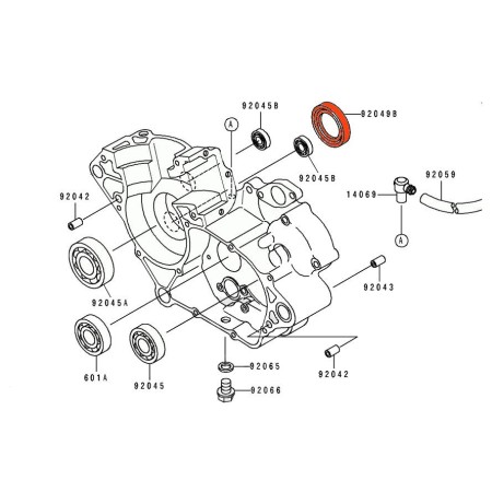 Moteur - Joint a levre - 92049-1257 - 20x37x6.5