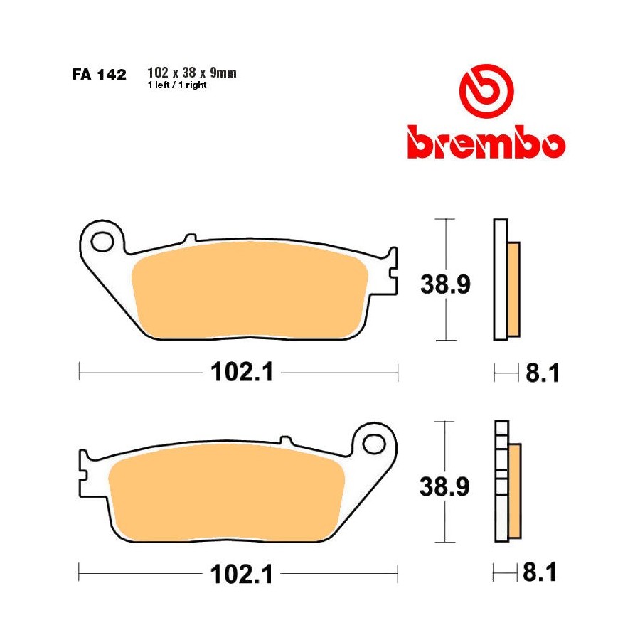 Frein - Jeu de Plaquettes - BREMBO - 07HO30LA - Route