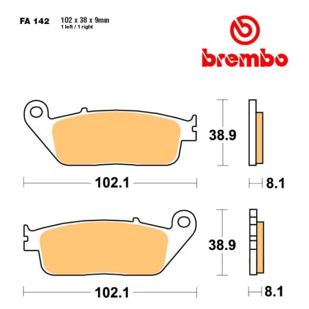 Frein - Jeu de Plaquettes - BREMBO - 07HO30LA - Route