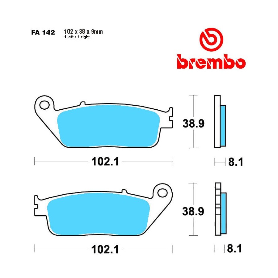 Service Moto Pieces|Frein - Jeu de Plaquettes - Droite - BREMBO - Race|Plaquette|39,90 €