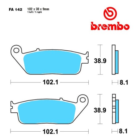 Frein - Jeu de Plaquettes - BREMBO - 07HO30SA - Route