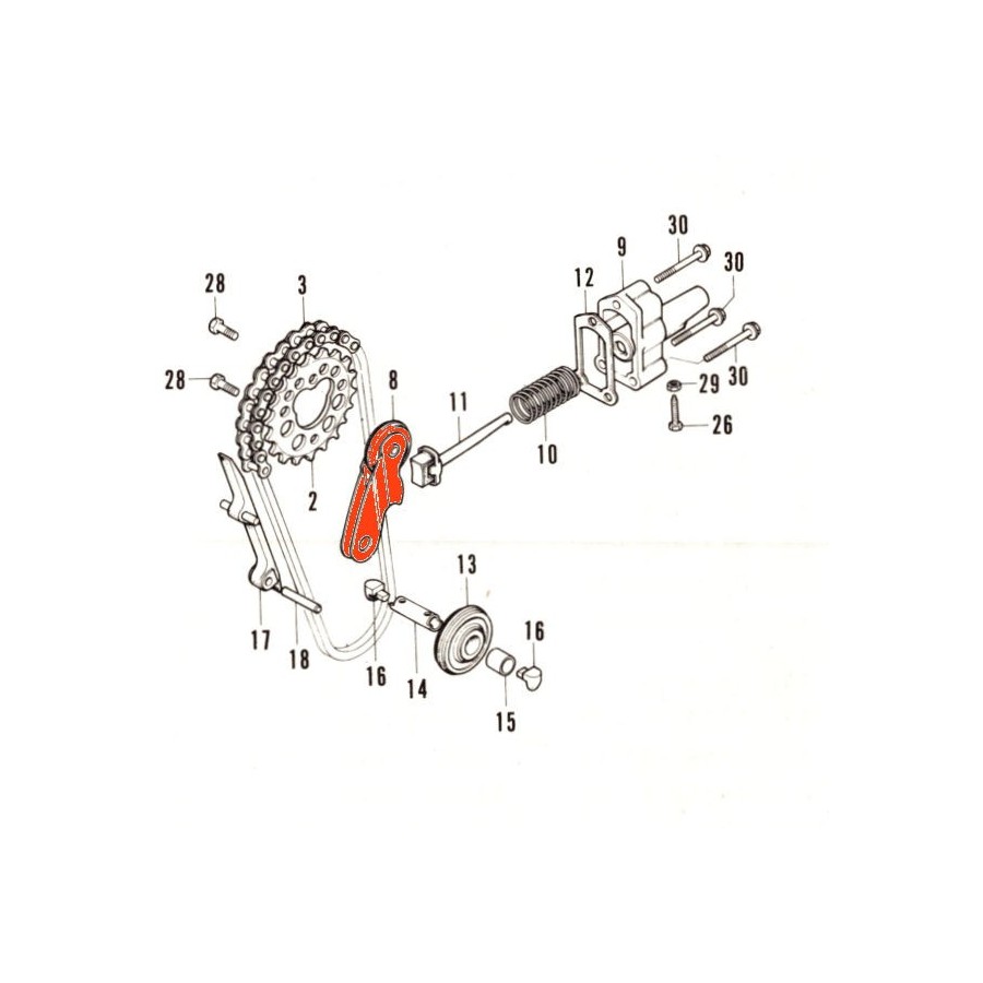 Service Moto Pieces|Distribution - tendeur de Chaine - CBX 750 - 28170-MJ0-000|Distribution|96,12 €