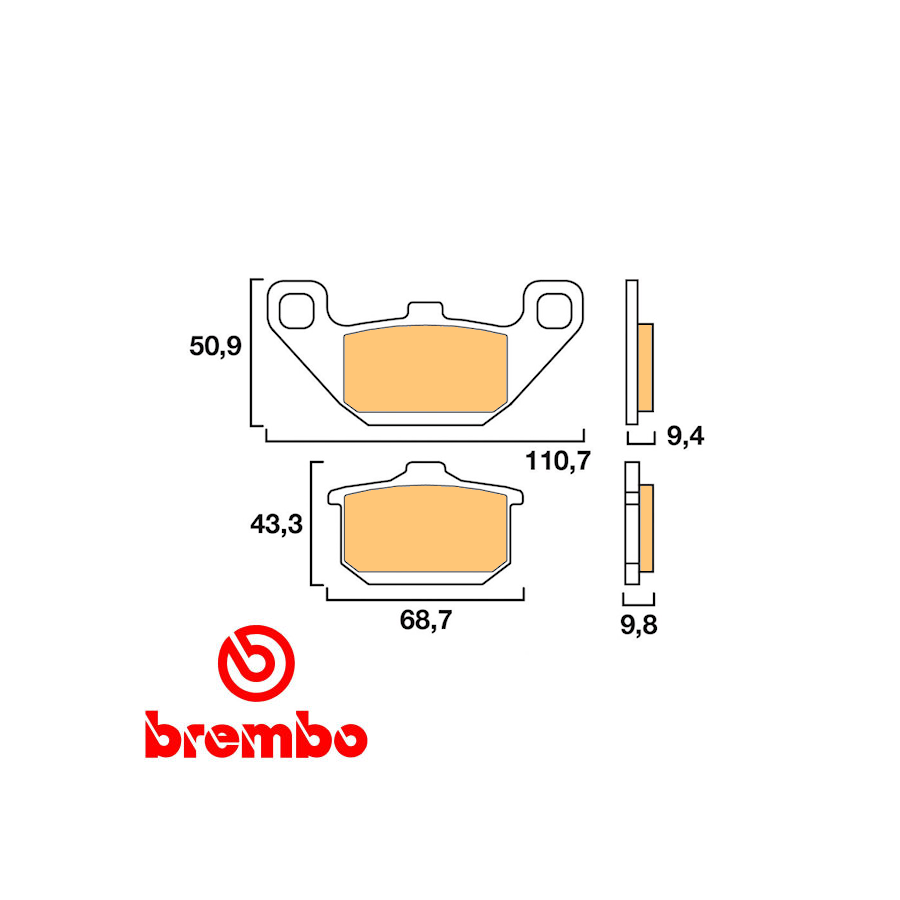 Frein - Jeu de Plaquettes - Brembo - 07KA0808 - 