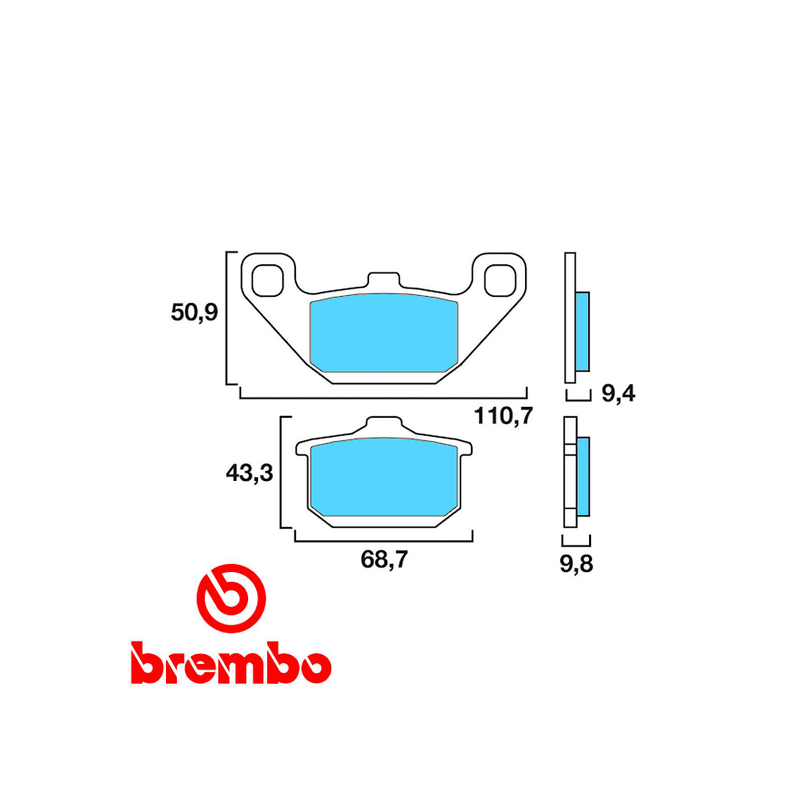 Frein - Jeu de Plaquettes - Brembo - 07KA08SA