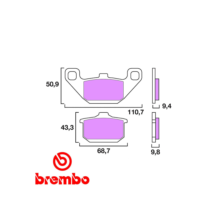 Frein - Jeu de Plaquettes - Brembo - 07KA08SP