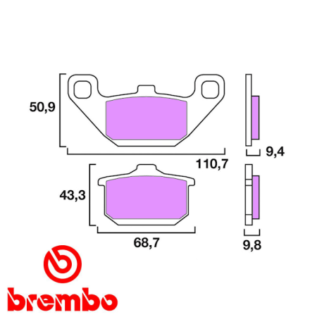 Frein - Jeu de Plaquettes - Brembo - 07KA0808 - 