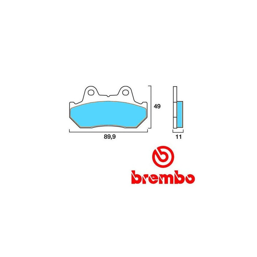 Frein - Jeu de Plaquettes - Metal fritté - BREMBO - 07HO10SA - 