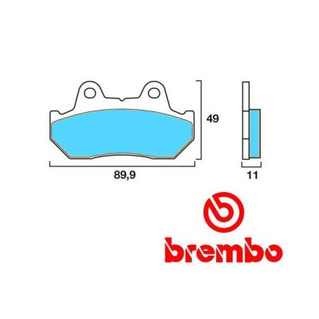 Frein - Jeu de Plaquettes - Metal fritté - BREMBO - 07HO10SA - 