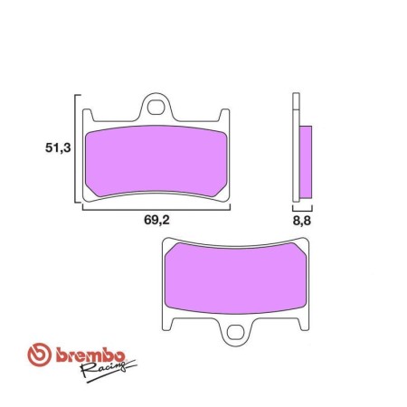 Frein - Jeu de Plaquettes - BREMBO - Racing - 07YA23RC