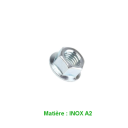 Ecrou - Hexa - a Collerette - Inox A2 - M12 x1.75 - (x1) - std