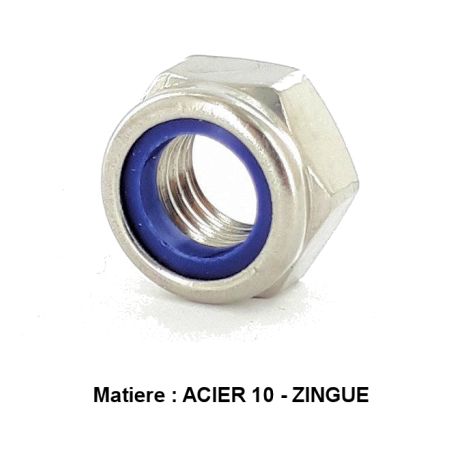 Service Moto Pieces|Ecrou - Hexa - Freiné - Acier 10 - zingué - M8 x 1.25 - (x1) - std|Ecrou |0,23 €