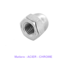 Ecrou - Hexa - borgne - M6 x1.00 - Chrome - (x1)