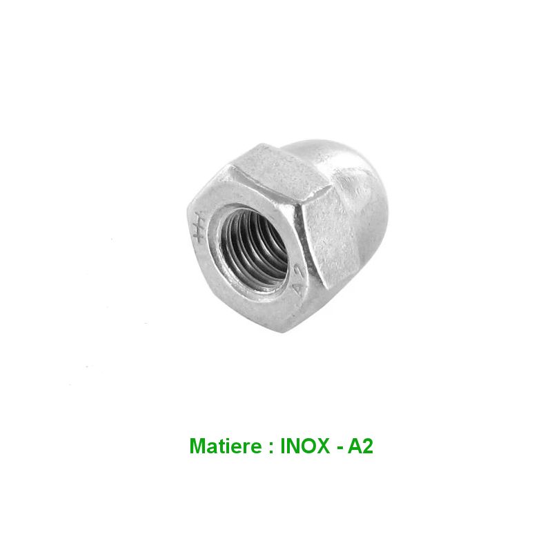 Ecrou - Hexa - borgne - Inox A2 - M4 x0.70 - (x1)