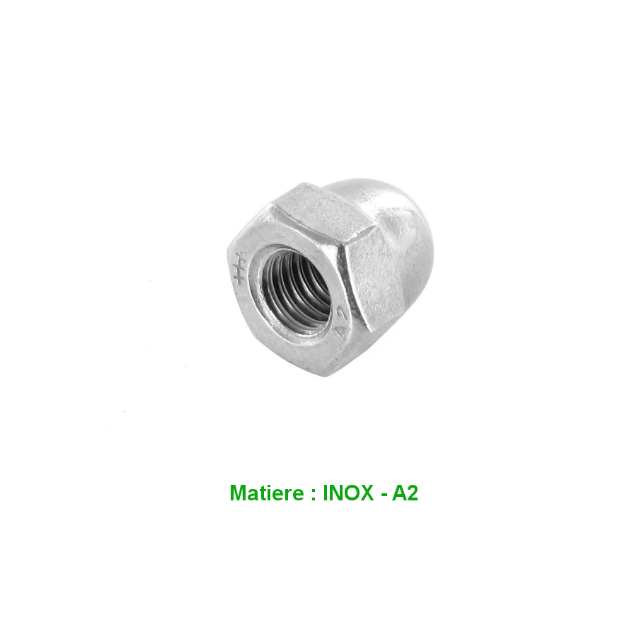 Ecrou - Hexa - borgne - Inox A2 - M4 x0.70 - (x1)