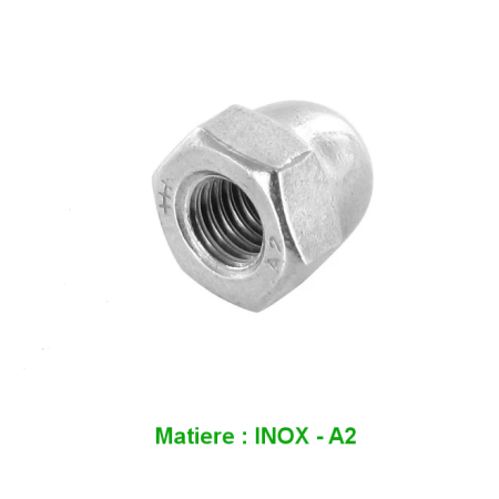 Ecrou - Hexa - borgne - Inox A2 - M4 x0.70 - (x1)