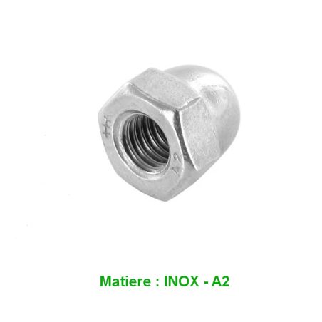 Ecrou - Hexa - borgne - Inox A2 - M5 x0.80 - (x1)