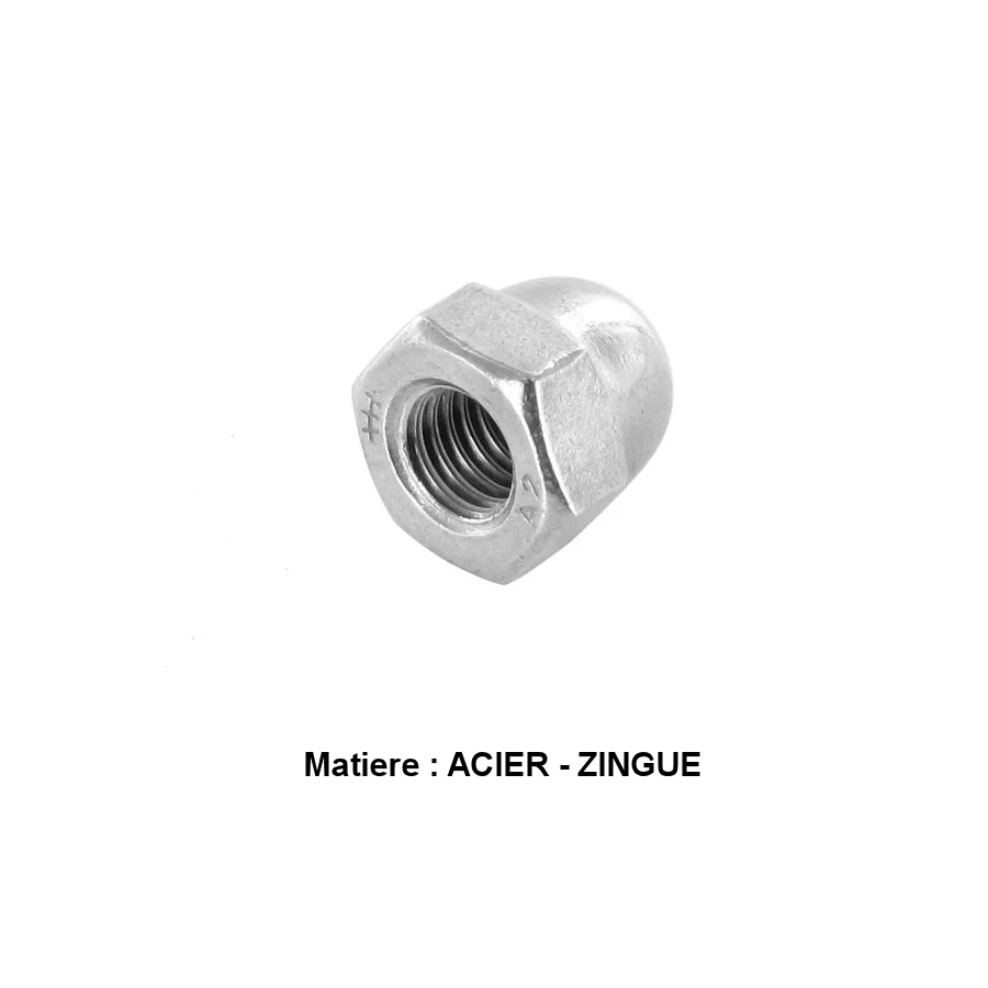 Ecrou - Hexa - borgne - Acier zingué - M10 x1.50 - (x1)