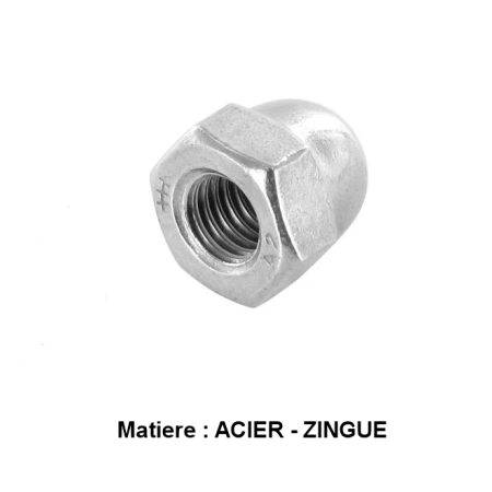 Ecrou - Hexa - borgne - Acier zingué - M10 x1.50 - (x1)