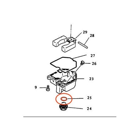 Service Moto Pieces|Join Torique -  ø 18.60 x2.70mm - (Carburateur CR - joint de bouchon de cuve - 018-664 - ...)|Rampe inclinee|2,10 €