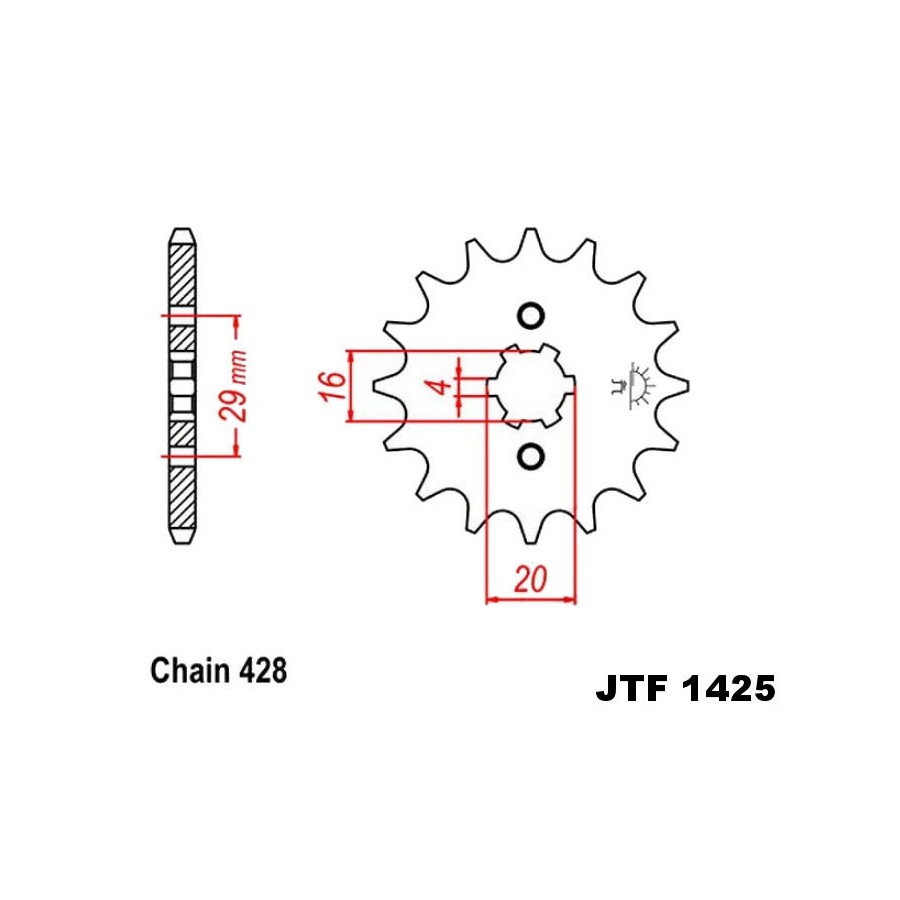 Service Moto Pieces|Transmission - Couronne - JTR - 836-428 - 39 dents |Chaine 428|22,30 €