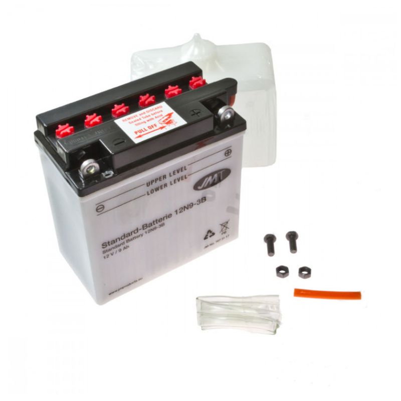Service Moto Pieces|Batterie - 12V - Acide - 12N9-3B - JMP - 135x75x139|Batterie - Acide - 12 Volt|44,50 €