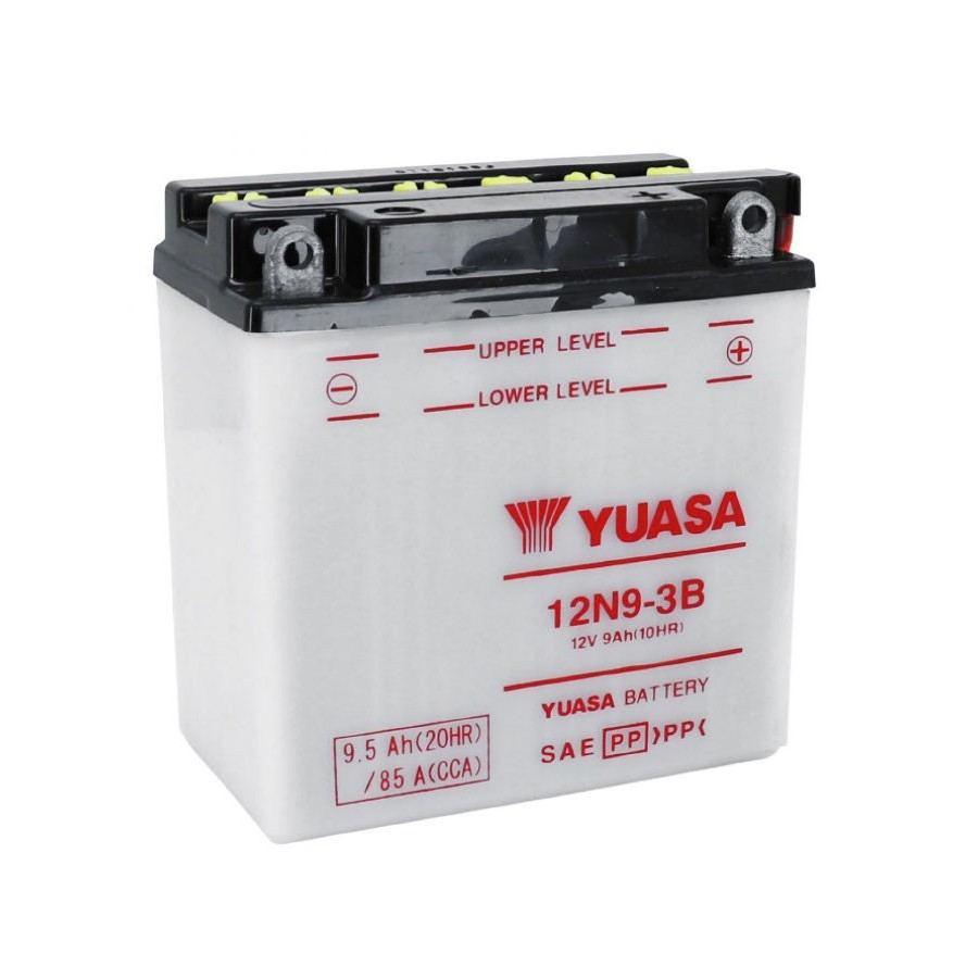 Batterie - 12V - Acide - 12N9-3B - Yuasa - 135x75x139 Batterie - 12V - Acide - 12N9-3B - Yuasa - 135x75x139