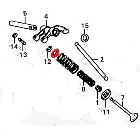 Service Moto Pieces|Rondelle de ressort de soupape - GL1000 - CX500 - CB750K - K1-K6 - F1|Couvercle culasse - cache culbuteur|7,00 €